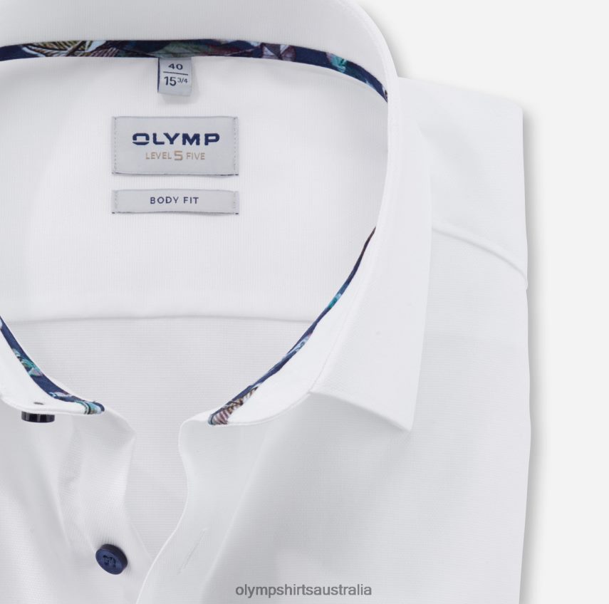 Clothing AU OLYMP Level Five Body Fit, Business Shirt, New York Kent, White T8882J345