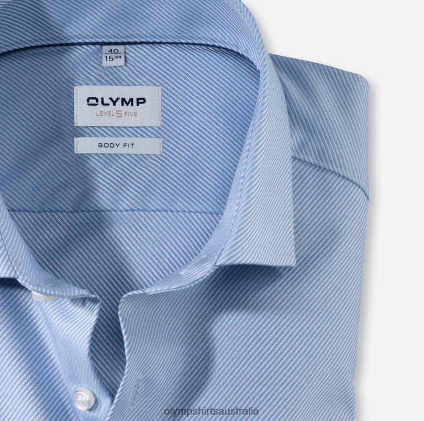 Clothing AU OLYMP Level Five Body Fit, Business Shirt, Royal Kent, Bleu T8882J469
