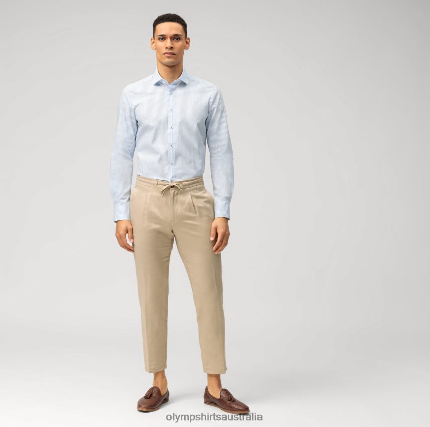 Clothing AU OLYMP Level Five Body Fit, Business Shirt, Royal Kent, Bleu T8882J562