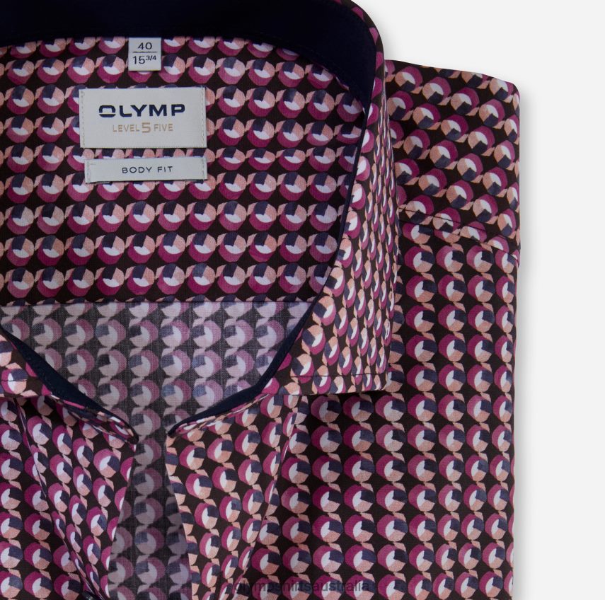 Clothing AU OLYMP Level Five Body Fit, Business Shirt, Royal Kent, Fuchsia T8882J387