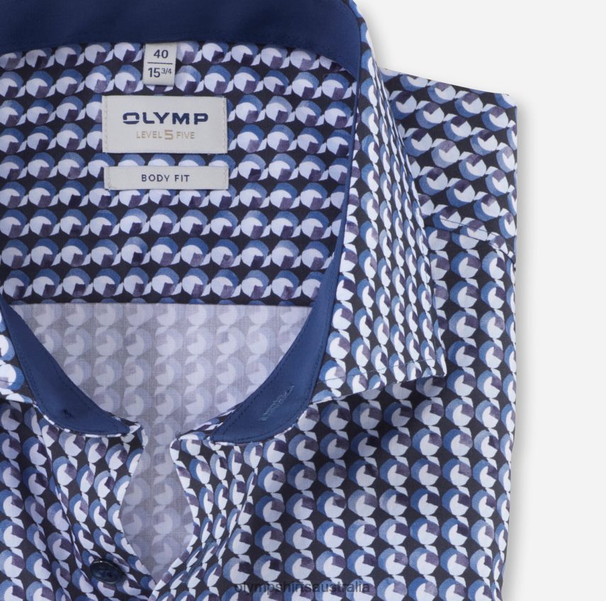 Clothing AU OLYMP Level Five Body Fit, Business Shirt, Royal Kent, Marine T8882J450