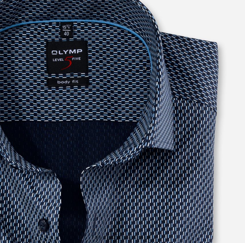 Clothing AU OLYMP Level Five Body Fit, Business Shirt, Royal Kent, Marine T8882J813
