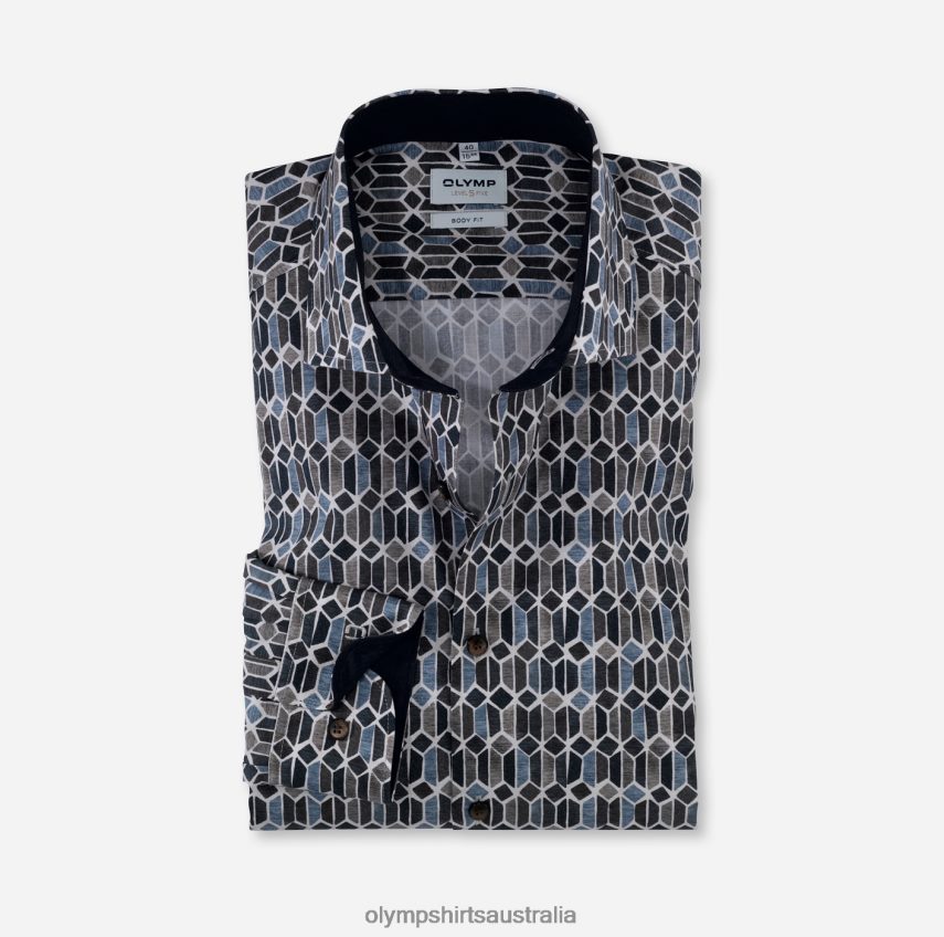 Clothing AU OLYMP Level Five Body Fit, Business Shirt, Royal Kent, Natural T8882J713