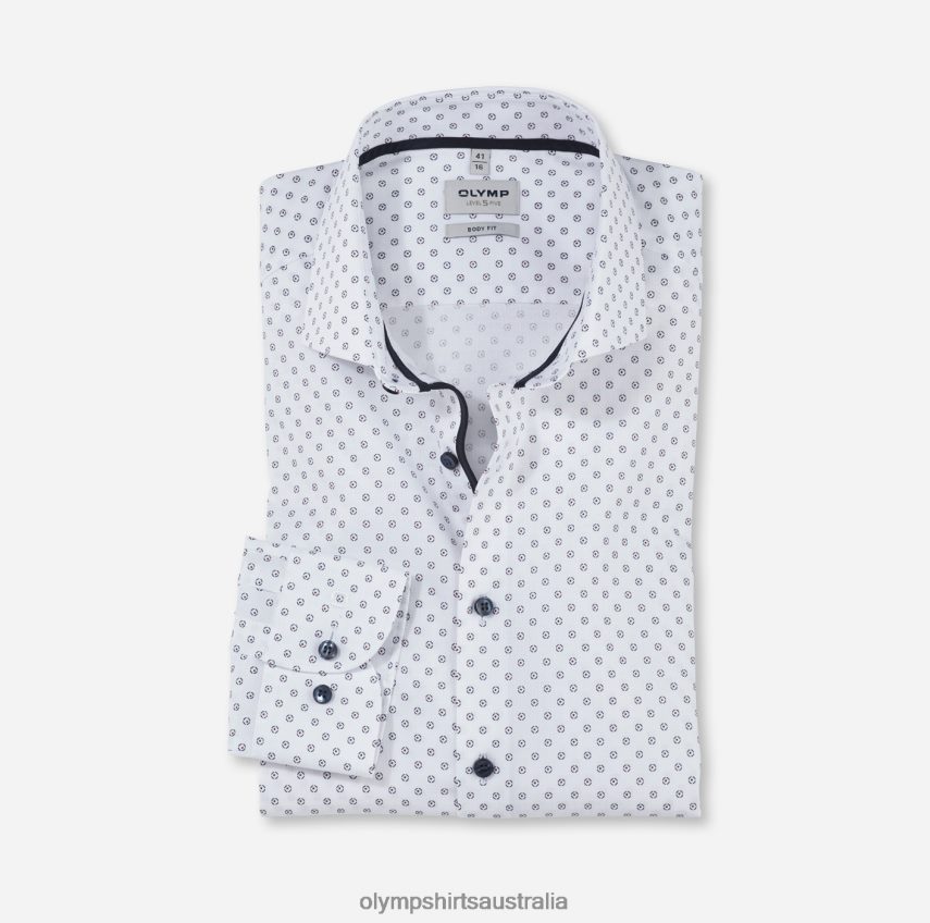 Clothing AU OLYMP Level Five Body Fit, Business Shirt, Royal Kent, Red T8882J524