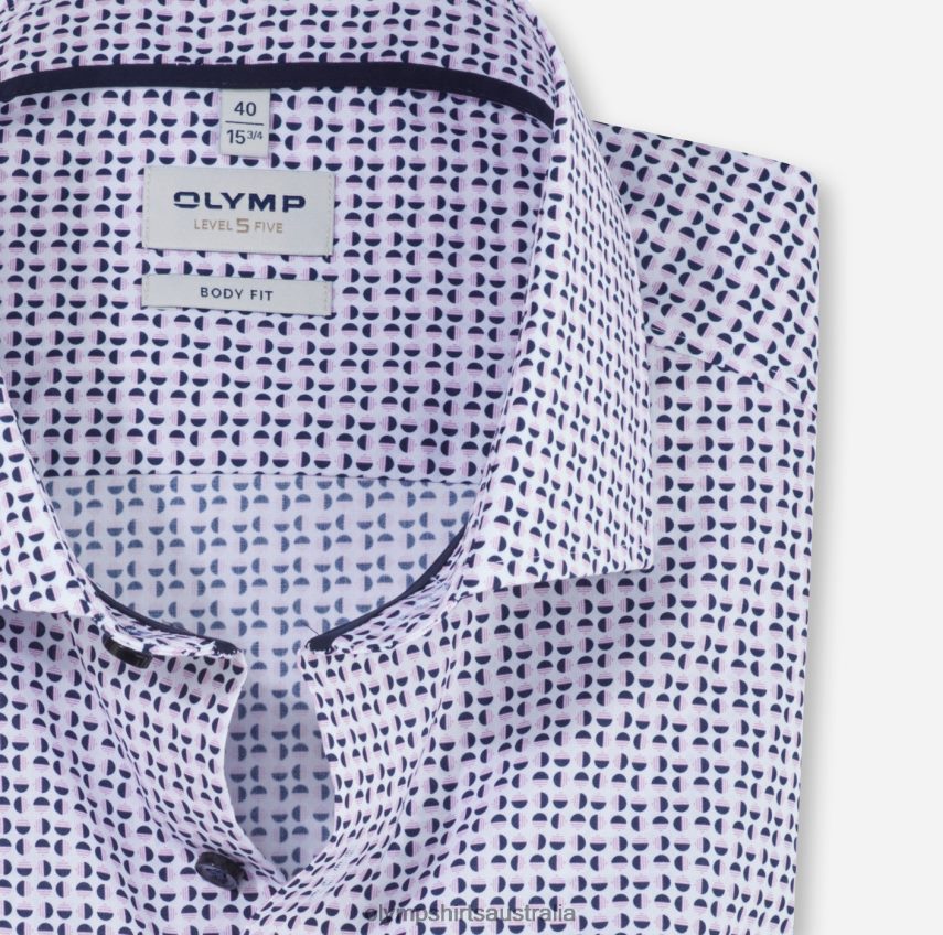 Clothing AU OLYMP Level Five Body Fit, Business Shirt, Royal Kent, Rose T8882J635
