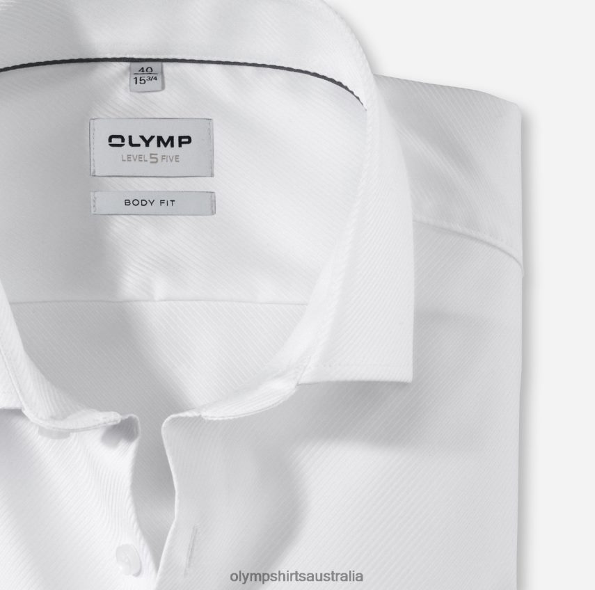 Clothing AU OLYMP Level Five Body Fit, Business Shirt, Royal Kent, White T8882J426