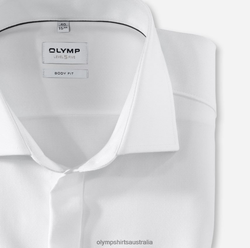 Clothing AU OLYMP Level Five Body Fit, Business Shirt, Royal Kent, White T8882J432