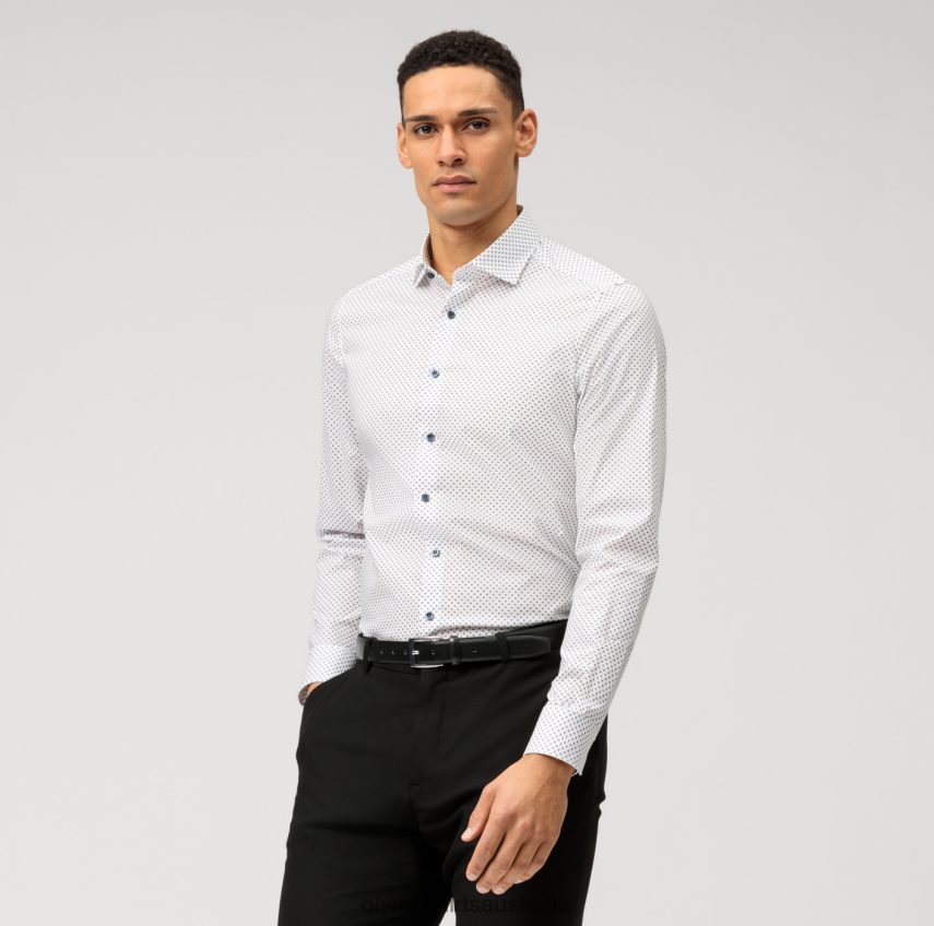 Clothing AU OLYMP Level Five Body Fit, Business Shirt, Royal Kent, White T8882J686