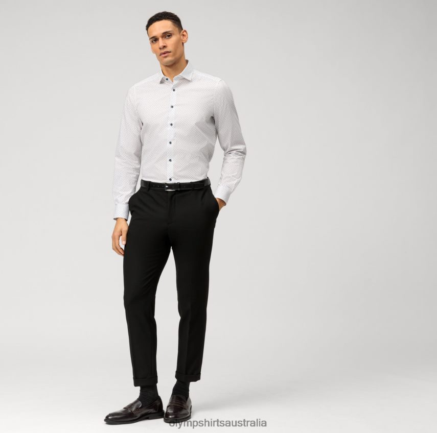 Clothing AU OLYMP Level Five Body Fit, Business Shirt, Royal Kent, White T8882J686