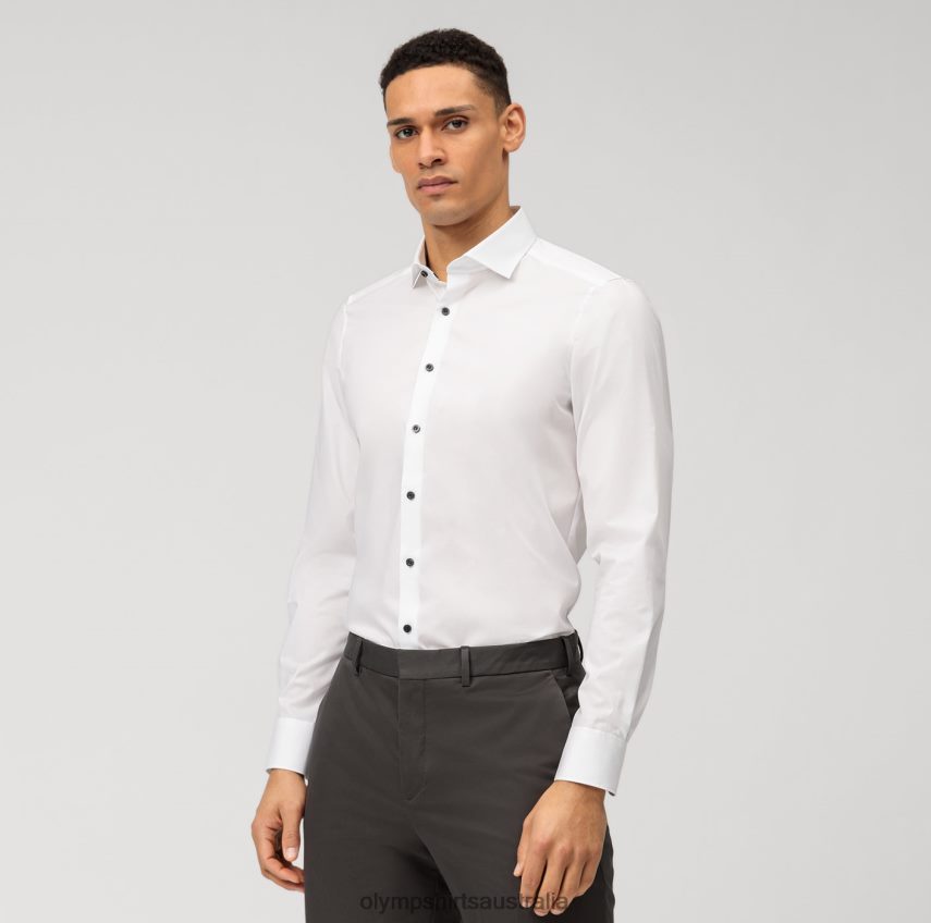 Clothing AU OLYMP Level Five Body Fit, Business Shirt, Royal Kent, White T8882J691