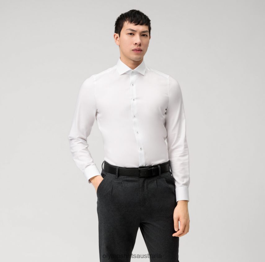 Clothing AU OLYMP Level Five Body Fit, Business Shirt, Royal Kent, White T8882J697