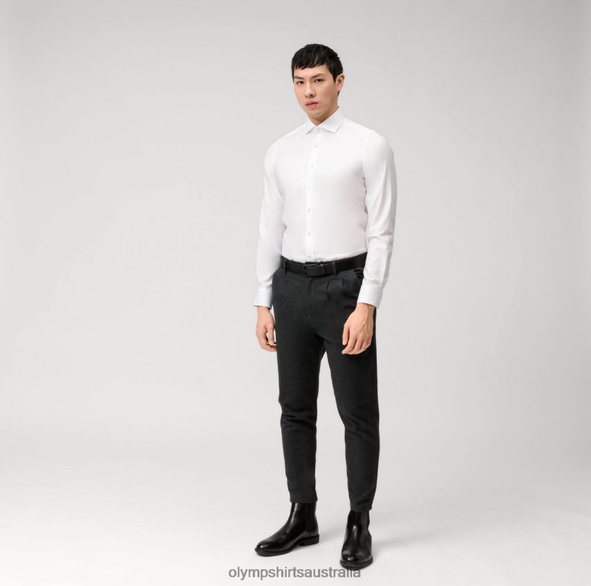 Clothing AU OLYMP Level Five Body Fit, Business Shirt, Royal Kent, White T8882J697