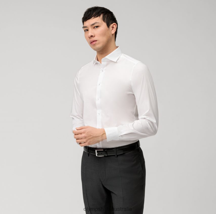 Clothing AU OLYMP Level Five Body Fit, Business Shirt, Royal Kent, White T8882J733