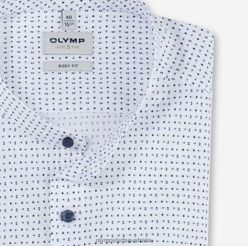 Clothing AU OLYMP Level Five Body Fit, Business Shirt, Stand-Up Collar, Bleu T8882J761
