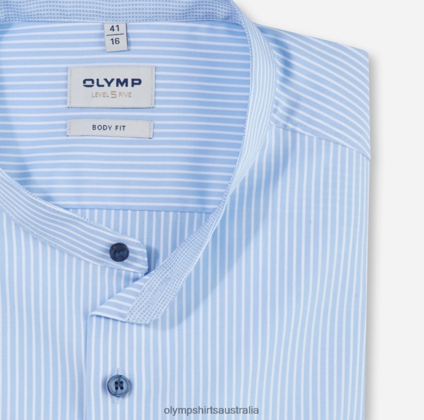 Clothing AU OLYMP Level Five Body Fit, Business Shirt, Stand-Up Collar, Bleu T8882J791