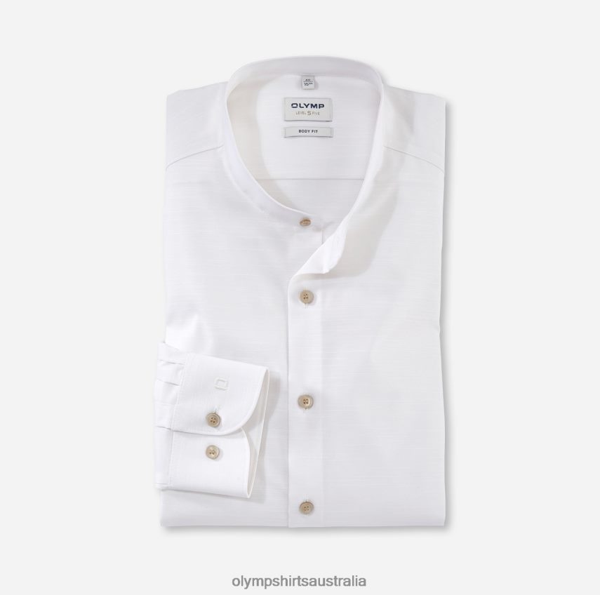 Clothing AU OLYMP Level Five Body Fit, Business Shirt, Stand-Up Collar, Light Beige T8882J384
