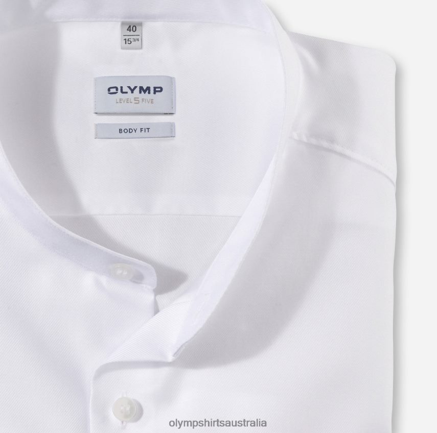 Clothing AU OLYMP Level Five Body Fit, Business Shirt, Stand-Up Collar, White T8882J381