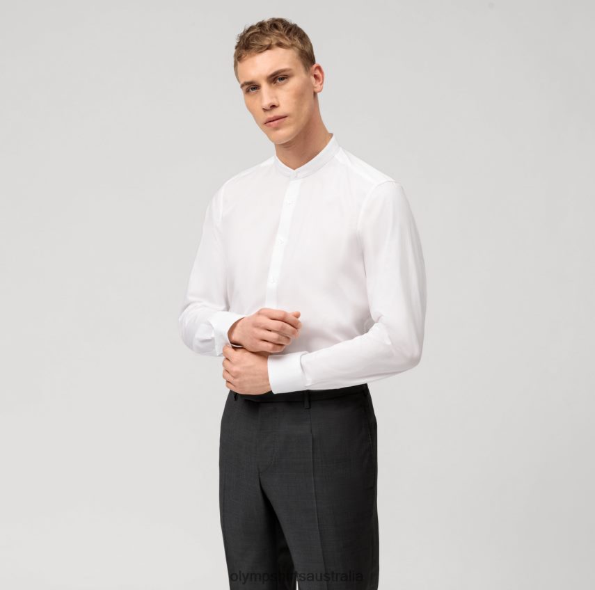 Clothing AU OLYMP Level Five Body Fit, Business Shirt, Stand-Up Collar, White T8882J677