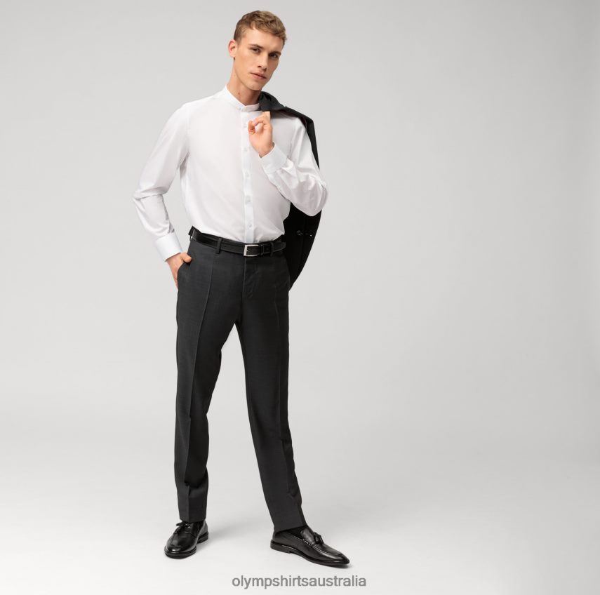 Clothing AU OLYMP Level Five Body Fit, Business Shirt, Stand-Up Collar, White T8882J677