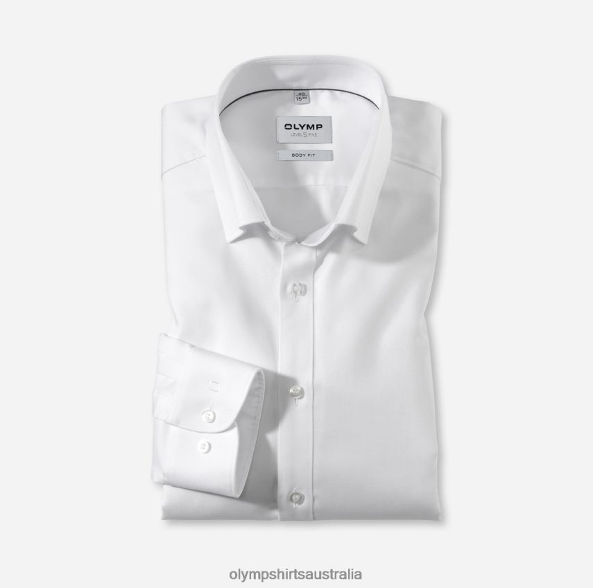 Clothing AU OLYMP Level Five Body Fit, Business Shirt, Under Button-Down, White T8882J414