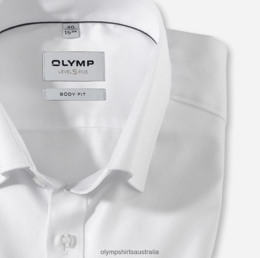 Clothing AU OLYMP Level Five Body Fit, Business Shirt, Under Button-Down, White T8882J414