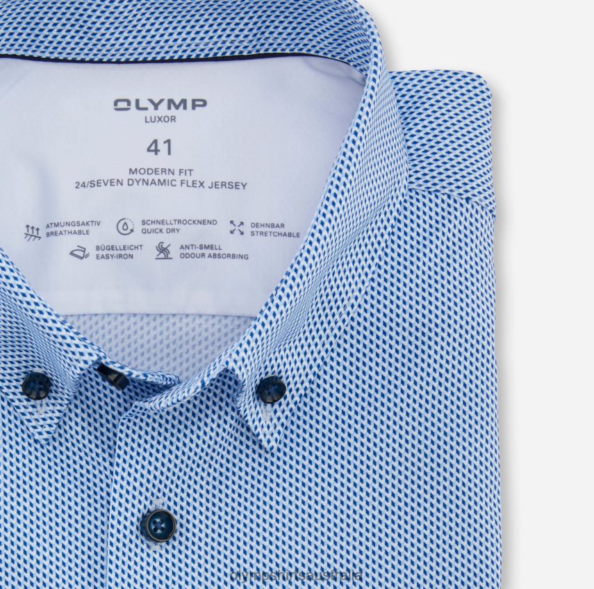 Clothing AU OLYMP Luxor 24/Seven Modern Fit, Business Shirt, Button-Down, Bleu T8882J1104