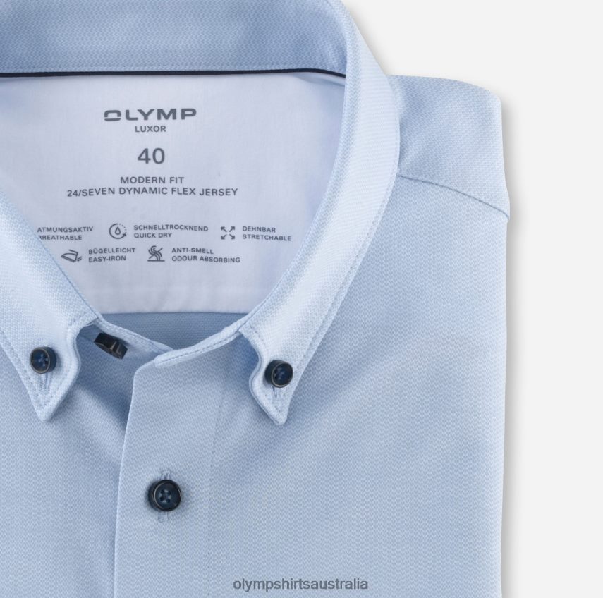 Clothing AU OLYMP Luxor 24/Seven Modern Fit, Business Shirt, Button-Down, Bleu T8882J1327