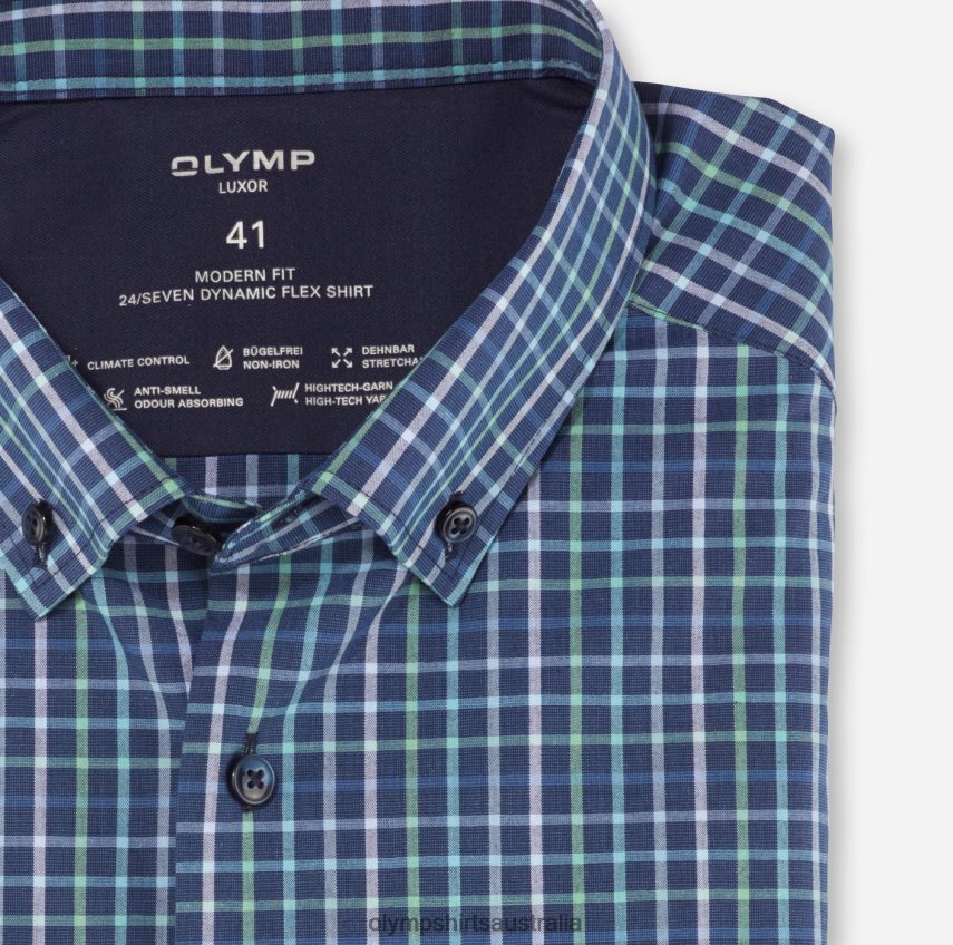 Clothing AU OLYMP Luxor 24/Seven Modern Fit, Business Shirt, Button-Down, Light Green T8882J1221