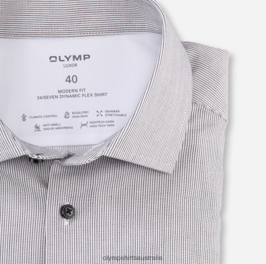 Clothing AU OLYMP Luxor 24/Seven Modern Fit, Business Shirt, Global Kent, Black T8882J1066