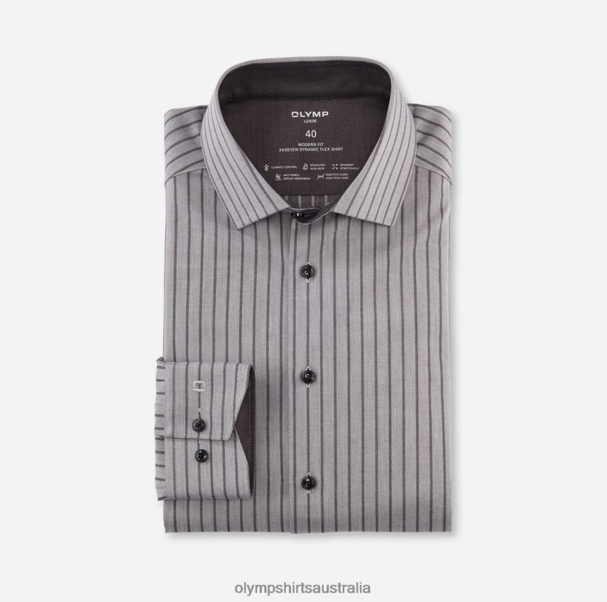 Clothing AU OLYMP Luxor 24/Seven Modern Fit, Business Shirt, Global Kent, Black T8882J1067