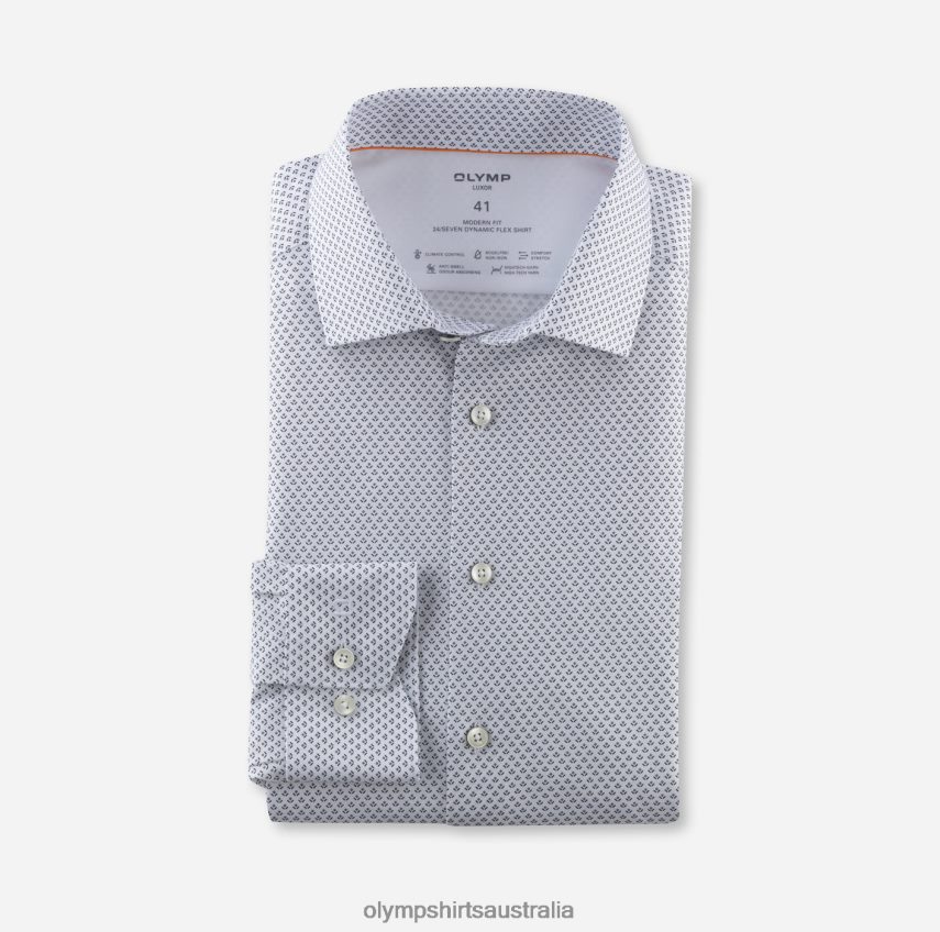 Clothing AU OLYMP Luxor 24/Seven Modern Fit, Business Shirt, Global Kent, Black T8882J1305