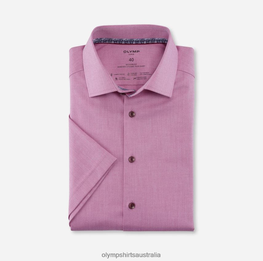 Clothing AU OLYMP Luxor 24/Seven Modern Fit, Business Shirt, Global Kent, Fuchsia T8882J1196