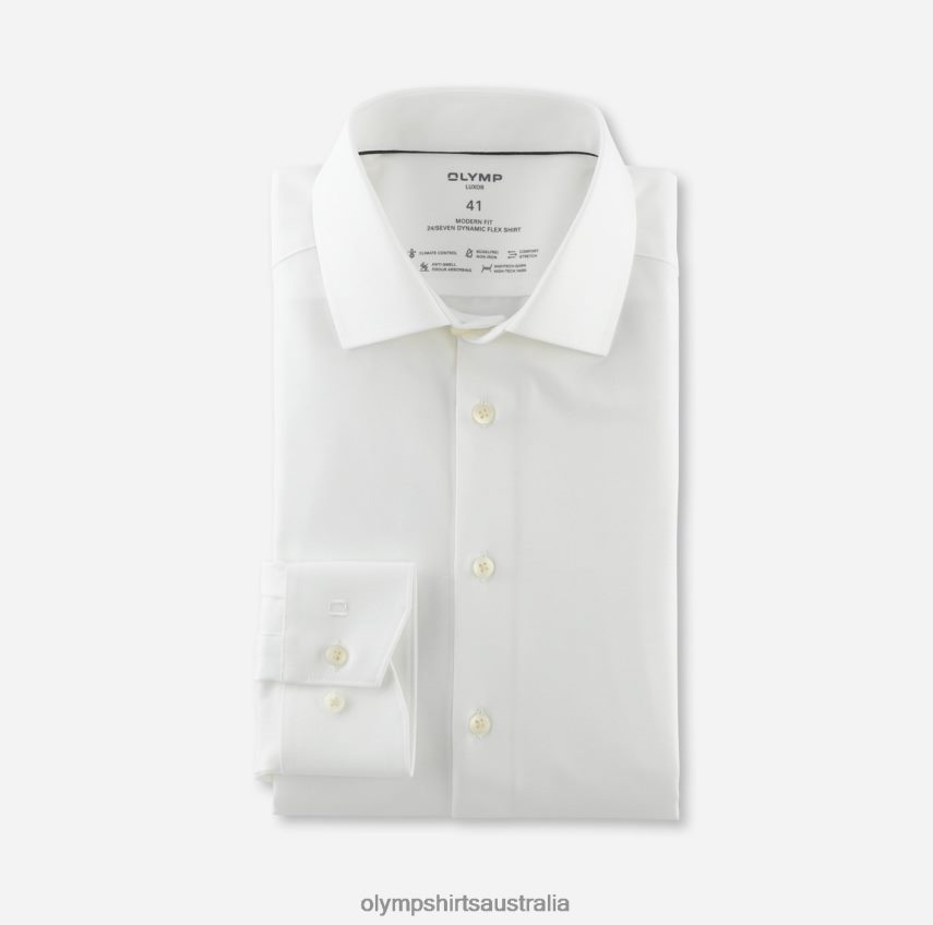 Clothing AU OLYMP Luxor 24/Seven Modern Fit, Business Shirt, Global Kent, Light Beige T8882J1010