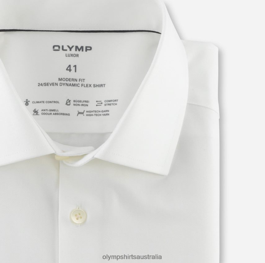 Clothing AU OLYMP Luxor 24/Seven Modern Fit, Business Shirt, Global Kent, Light Beige T8882J1010