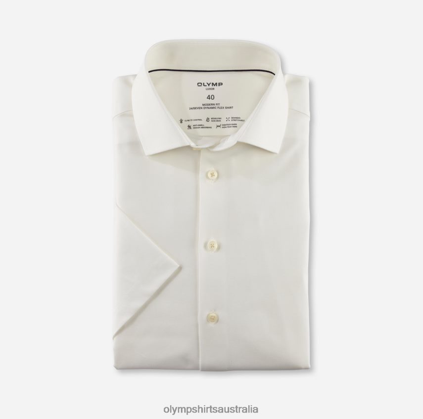 Clothing AU OLYMP Luxor 24/Seven Modern Fit, Business Shirt, Global Kent, Light Beige T8882J1049