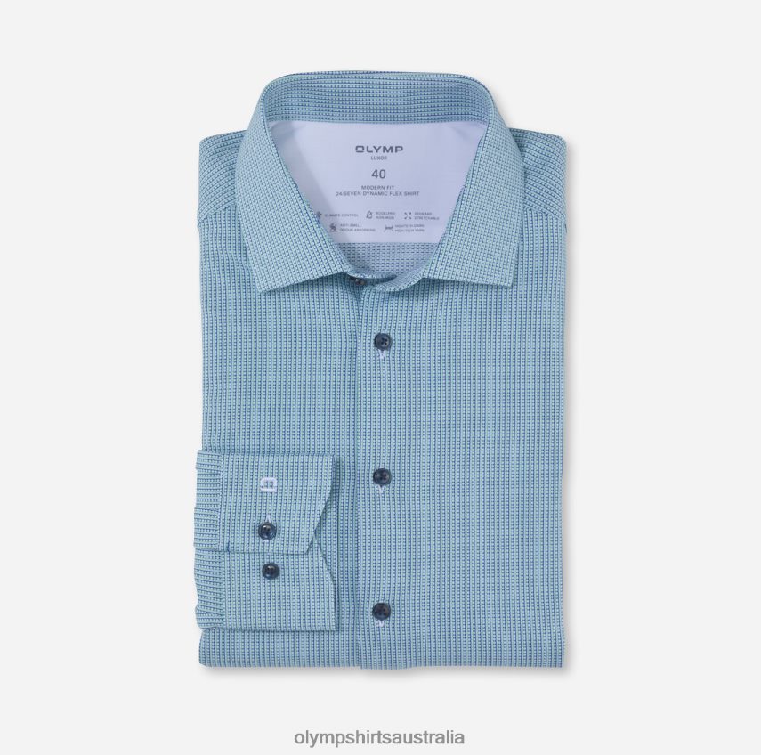 Clothing AU OLYMP Luxor 24/Seven Modern Fit, Business Shirt, Global Kent, Light Green T8882J1116