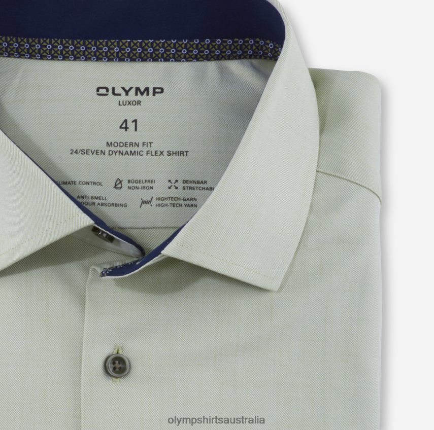 Clothing AU OLYMP Luxor 24/Seven Modern Fit, Business Shirt, Global Kent, Lime T8882J1155