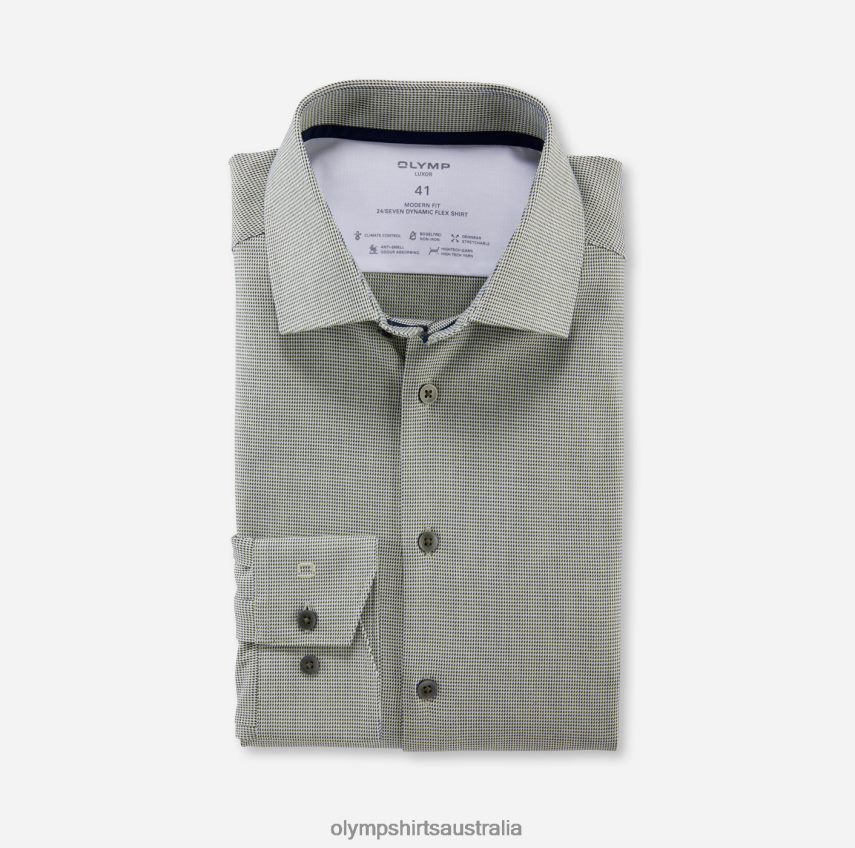 Clothing AU OLYMP Luxor 24/Seven Modern Fit, Business Shirt, Global Kent, Lime T8882J918