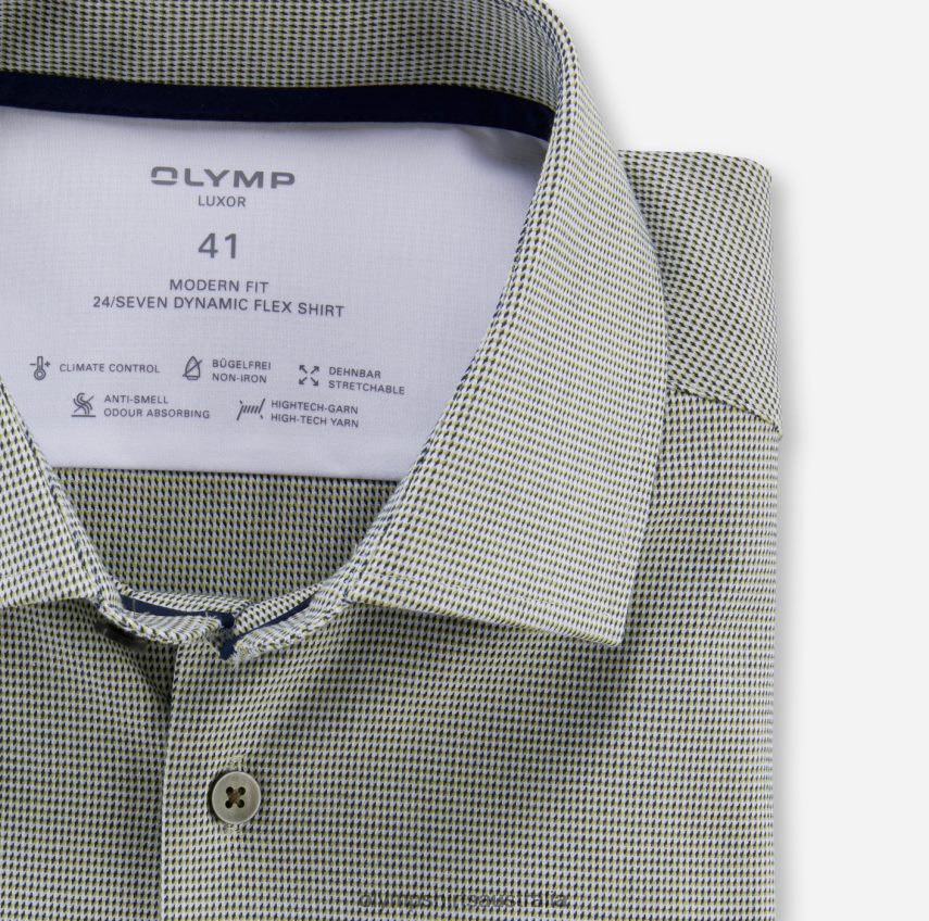 Clothing AU OLYMP Luxor 24/Seven Modern Fit, Business Shirt, Global Kent, Lime T8882J918