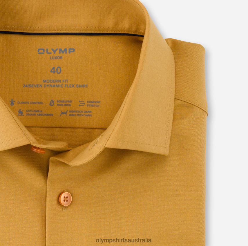 Clothing AU OLYMP Luxor 24/Seven Modern Fit, Business Shirt, Global Kent, Maize T8882J1356