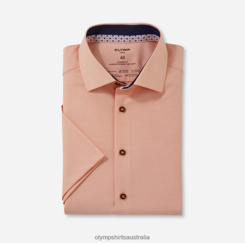 Clothing AU OLYMP Luxor 24/Seven Modern Fit, Business Shirt, Global Kent, Mandarin T8882J1194