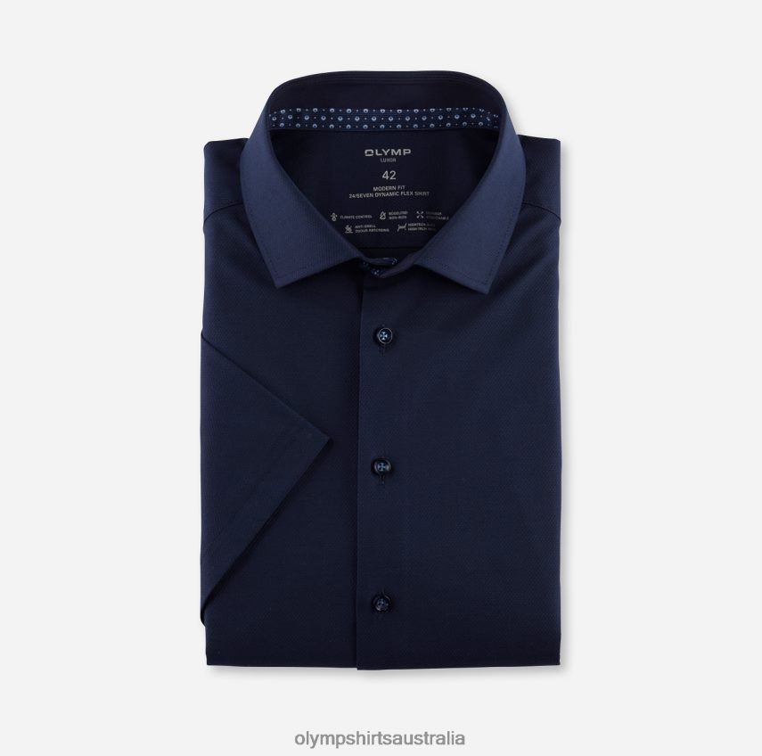 Clothing AU OLYMP Luxor 24/Seven Modern Fit, Business Shirt, Global Kent, Marine T8882J1139