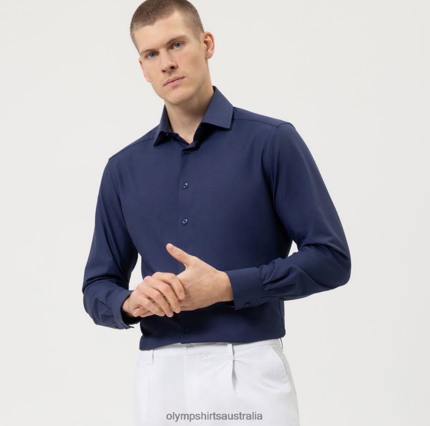 Clothing AU OLYMP Luxor 24/Seven Modern Fit, Business Shirt, Global Kent, Marine T8882J1317