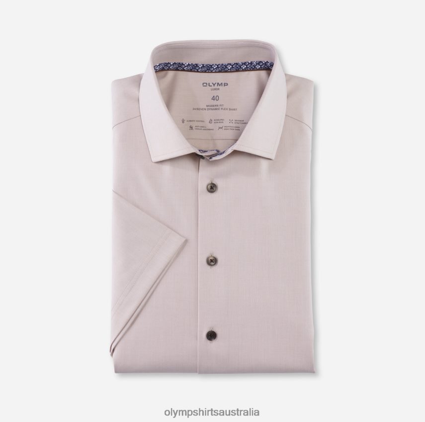 Clothing AU OLYMP Luxor 24/Seven Modern Fit, Business Shirt, Global Kent, Natural T8882J942