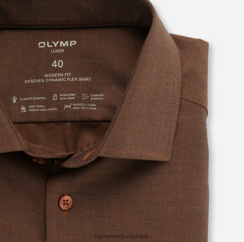 Clothing AU OLYMP Luxor 24/Seven Modern Fit, Business Shirt, Global Kent, Red Orange T8882J1353