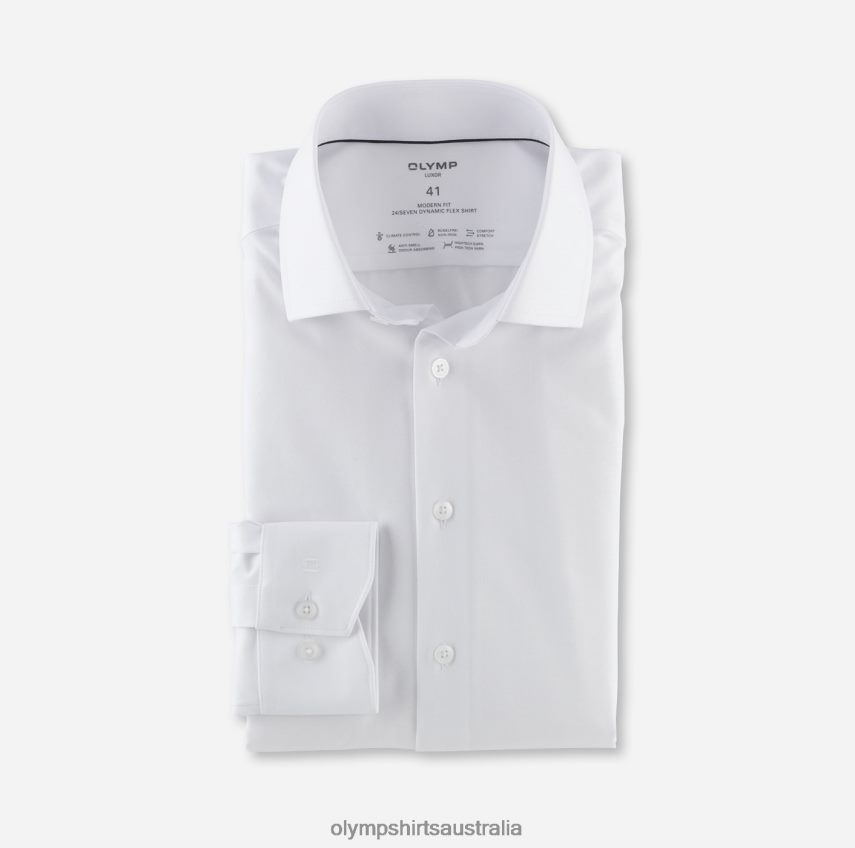 Clothing AU OLYMP Luxor 24/Seven Modern Fit, Business Shirt, Global Kent, White T8882J953