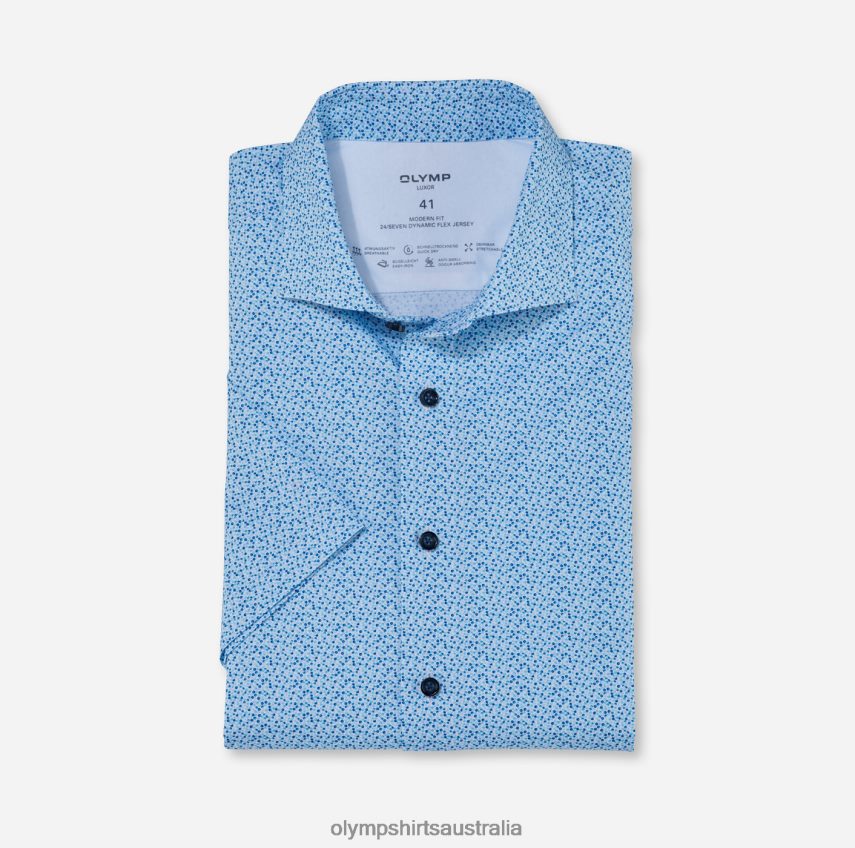 Clothing AU OLYMP Luxor 24/Seven Modern Fit, Business Shirt, Kent, Aqua T8882J1204