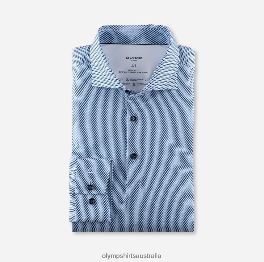 Clothing AU OLYMP Luxor 24/Seven Modern Fit, Business Shirt, Kent, Bleu T8882J1106