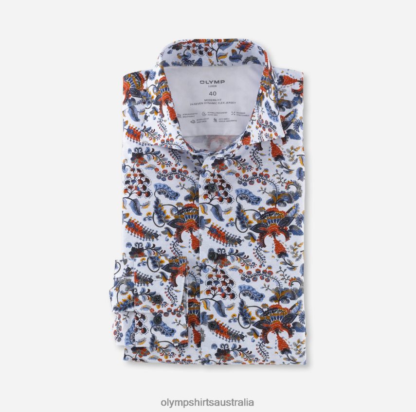 Clothing AU OLYMP Luxor 24/Seven Modern Fit, Business Shirt, Kent, Bleu T8882J1211