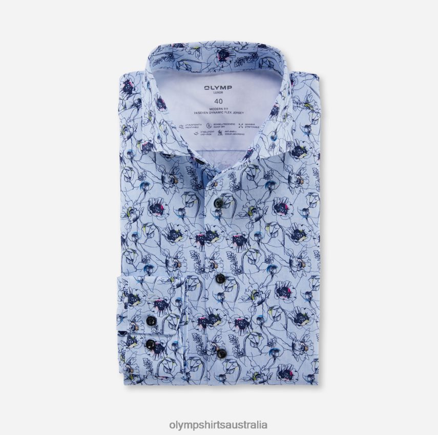 Clothing AU OLYMP Luxor 24/Seven Modern Fit, Business Shirt, Kent, Bleu T8882J946